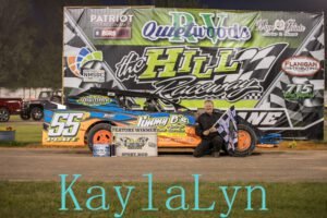 Mike Plate in victory lane at The Hill Raceway